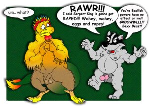 Rating: Explicit Score: 0 Tags: anthro badger balls bruce_(brucebadger) brucebadger comic_sans dialogue duo e621 english_text erection flaccid forced genitals green_background hauke humanoid_genitalia humanoid_penis imminent_rape imminent_sex male male/male mammal mustelid musteline mythological_basilisk mythological_creature mythological_scalie mythology nipples nude overweight penis rape scalie sex simple_background slightly_chubby tail tail_tuft text tuft User: bunchy7s
