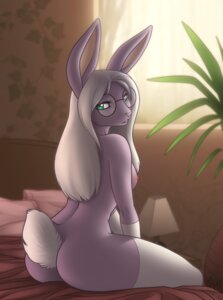 Rating: Questionable Score: 0 Tags: 2009 anthro arched_back armwear bed bedroom bedroom_eyes biped blue_eyes breasts butt clothing e621 elbow_gloves eyewear female fluffy fluffy_tail fur furniture glasses gloves green_eyes hair half-closed_eyes handwear inside lagomorph lamp legwear leporid lilith_(travarisrhade) long_ears long_hair looking_at_viewer looking_back mammal mostly_nude narrowed_eyes nipples orange04 pillow pink_body pink_fur pink_nipples pink_nose plant pose purple_body purple_fur rabbit raised_tail seductive short_tail side_boob sitting slim solo stockings tail thigh_highs waiting white_hair window User: bunchy7s