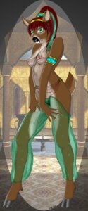 Rating: Questionable Score: 0 Tags: anthro beaded_clothing beaded_harness beads breasts clothing deer e621 female green_eyes hair harem harem_outfit harness hi_res hooves jewelry looking_at_viewer mammal nipples panties pose red_hair shy silk solo translucent translucent_clothing underwear uys User: bunchy7s