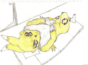 Rating: Questionable Score: 0 Tags: anthro bandai_namco black_sclera blue_eyes canid canine chest_tuft closet digimon digimon_(species) e621 female fur furryreconz hi_res inside looking_at_viewer looking_up mammal mat nude renamon simple_background solo tuft white_background yellow_body yellow_fur User: bunchy7s