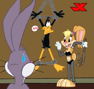 Rating: Questionable Score: 0 Tags: anatid anseriform anthro avian beak bird bugs_bunny daffy_duck dominant dominant_female duck e621 female group jk lagomorph leporid lola_bunny looney_tunes male mammal rabbit submissive submissive_male the_looney_tunes_show warner_brothers User: bunchy7s
