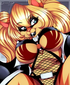 Rating: Safe Score: 0 Tags: 2011 angel_kryis anthro big_breasts black_lips blonde_hair blue_eyes breast_markings breasts clothing crystal-for-ever damnevildog digital_media_(artwork) domestic_cat e621 eyewear facial_piercing felid feline felis female fishnet_clothing glasses hair hi_res leg_markings lip_piercing lip_ring lips long_hair makeup mammal markings orange_body piercing pink_nose ring_piercing signature smile solo sunglasses under_boob User: bunchy7s