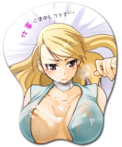 Rating: Explicit Score: 0 Tags: 1girls areolae blush boob_mousepad breasts brown_eyes cleavage cum cum_on_breasts female fullmetal_alchemist human large_breasts long_hair mousepad nipples oppai_mouse_pad riza_hawkeye rule34 solo sweat takehide text User: bunchy7s
