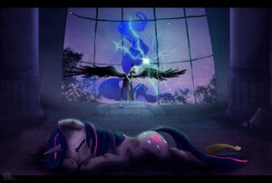 Rating: Safe Score: 0 Tags: black_body black_feathers cosmicunicorn cutie_mark detailed detailed_background duo e621 electricity equid equine feathered_wings feathers female feral friendship_is_magic fur hair hasbro horn lightning magic mammal multicolored_hair my_little_pony mythological_creature mythological_equine mythology nightmare_moon_(mlp) pillar plant purple_body purple_fur purple_hair quadruped tail toony tree twilight_sparkle_(mlp) two_tone_hair unicorn window winged_unicorn wings wood wounded User: bunchy7s