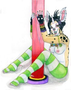 Rating: Questionable Score: 0 Tags: alternative_fashion anthro black_hair breasts chival chival_(character) clothed clothing conch_piercing e621 ear_piercing felid female glamfur gloves goth green_eyes green_tongue hair handwear helix_piercing horn industrial_piercing langurhali legwear long_hair mammal nipple_piercing nipples piercing pink_nipples solo stockings stripes stripper tongue topless User: bunchy7s