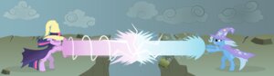 Rating: Safe Score: 0 Tags: beam_battle cape clothing cutie_mark detailed_background duo e621 equid equine female feral fethur friendship_is_magic fur hair hasbro hat headgear headwear horse magic mammal multicolored_hair my_little_pony pony purple_body purple_fur purple_hair tail toony trixie_(mlp) twilight_sparkle_(mlp) two_tone_hair User: bunchy7s