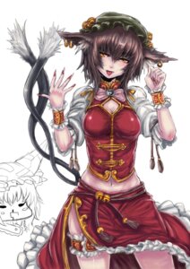 Rating: Safe Score: 0 Tags: 2_tails accessory animal_humanoid arm_garter bell blood bodily_fluids bow_(feature) bow_tie breasts brown_hair canid canid_humanoid canine canine_humanoid chen_(touhou) cleavage cleavage_cutout clothed clothing colored_nails cuff_(restraint) cutout digital_media_(artwork) duo e621 ear_piercing fangs female fingernails fox fox_humanoid frilly garter hair hat headgear headshot_portrait headwear human humanoid jewelry leg_garter long_fingernails looking_at_viewer mammal mammal_humanoid midriff multi_tail nails navel nosebleed open_mouth panzer_(artist) piercing portrait ran_yakumo restraints short_hair side_slit simple_background solo_focus tail tassels teeth three-quarter_portrait tongue touhou white_background wrist_cuffs yellow_eyes yin_yang User: bunchy7s