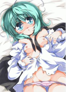 Rating: Explicit Score: 0 Tags: 1girls antenna antennae bare_shoulders blue_eyes bottomless breasts cape female green_hair high_resolution lying marker_(medium) milkpanda nipples no_pants open_clothes open_shirt panties rule34 shirt solo striped striped_panties touhou traditional_media underwear wriggle_nightbug User: bunchy7s
