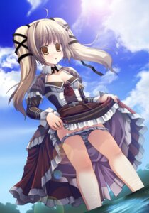 Rating: Explicit Score: 0 Tags: blonde_hair blue_panties breasts brown_eyes choker claire_(granado_espada) cleavage cloud dress dress_lift dutch_angle female frills from_below futase_hikaru granado_espada hair_ribbon lens_flare long_hair open_mouth panties panty_pull pussy pussy_peek ribbon rule34 skirt skirt_lift sky submerged tied_hair twintails uncensored underwear wading water white_hair yellow_eyes User: bunchy7s