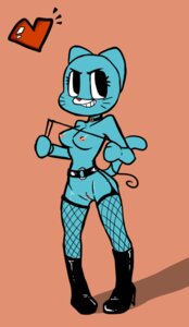 Rating: Explicit Score: 0 Tags: anthro belt biped blue_body blue_fur boots breasts cartoon_network challenge_accepted clothing collar crablouse domestic_cat dominatrix e621 felid feline felis female fishnet_clothing footwear full_frontal fur genitals grin heart_symbol high_heeled_boots high_heels legwear mammal mature_anthro mature_female meme nicole_watterson nipples nude party_time pink_nipples queen_of_spew red_nose shadow shoes simple_background smile solo standing tail tan_background teeth the_amazing_world_of_gumball thigh_highs vulva whip User: bunchy7s