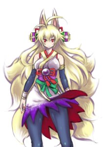 Rating: Safe Score: 0 Tags: animal_humanoid antenna_hair armwear asian_clothing bare_shoulders blonde_hair canid canid_humanoid canine canine_humanoid clothing colored_nails detached_sleeves e621 east_asian_clothing female fox fox_humanoid fox_tail hair humanoid izuna_(shinrabanshou) japanese_clothing johan_(johan13) legwear long_hair looking_at_viewer mammal mammal_humanoid multi_tail nails pantyhose pupils red_eyes scroll shinrabanshou simple_background slit_pupils solo tail white_background wristband User: bunchy7s