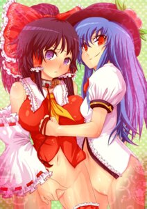 Rating: Explicit Score: 0 Tags: artist_request ascot black_hair blue_eyes blue_hair bondage bottomless bow breast_press breasts collar detached_sleeves female femsub food fruit hair hair_ornament hair_tubes hairbow hat human japanese_clothes large_breasts leash long_hair miko multiple_females multiple_girls n_(dai_n_honpo) peach_(fruit) ponytail reimu_hakurei reimu_nimutyuu rule34 smile tenshi_hinanawi tied_hair touhou yuri User: bunchy7s
