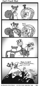 Rating: Questionable Score: 0 Tags: 2005 annie-mae anthro aquatic asterozoan breast_grab breasts clothed clothing comic copyright_symbol duo_focus e621 eastern_grey_squirrel echinoderm english_text exclamation_point female grey_squirrel greyscale group half-closed_eyes hand_on_breast hi_res humor male mammal monochrome moon narrowed_eyes nickelodeon pain patrick_star punch question_mark rodent sandy_cheeks sciurid sea_sponge spongebob_squarepants spongebob_squarepants_(character) starfish symbol tail text tree_squirrel User: bunchy7s