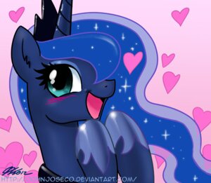 Rating: Safe Score: 0 Tags: 2012 blue_hair blush cosmic_hair crown e621 equid equine ethereal_hair female feral friendship_is_magic giggle hair hasbro headgear heart_symbol horn john_joseco looking_at_viewer mammal my_little_pony mythological_creature mythological_equine mythology pink_background princess princess_luna_(mlp) royalty simple_background smile solo starry_hair tiara unicorn User: bunchy7s