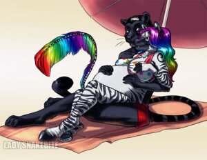 Rating: Safe Score: 0 Tags: anailaigh anthro beach belly big_belly big_breasts breasts canid canine canis clothing cuddling duo e621 equid equine felid female hair hooves lady_snakebite male mammal markings markus_koler melanistic multicolored_hair on_towel outside pantherine piercing pregnant rainbow rainbow_hair romantic romantic_couple seaside smile stripes swimwear tail towel wolf zebra User: bunchy7s