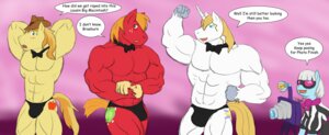Rating: Questionable Score: 0 Tags: 2011 abs anthro anthrofied biceps big_macintosh_(mlp) bodily_fluids bow_tie braeburn_(mlp) bulge camera caseyljones clothed clothed_feral clothing cutie_mark dialogue drooling e621 earth_pony english_text equid equine eyewear female feral flexing flexing_bicep friendship_is_magic glasses group hasbro hat headgear headwear hi_res horn horse male mammal muscular muscular_anthro muscular_male my_little_pony mythological_creature mythological_equine mythology pecs photo_finish_(mlp) pony pose posing_for_picture prince_blueblood_(mlp) saliva shirtless_anthro shirtless_male speech_bubble sweat sweatdrop tail text thong thong_only topless underwear underwear_only unicorn User: bunchy7s