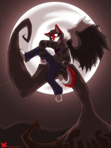 Rating: Safe Score: 0 Tags: 3:4 anthro bottomwear canid canine canis clothing demon denim denim_bottomwear denim_clothing e621 feathered_wings feathers fur hi_res hoodie jeans male mammal moon night outside pants plant red_body red_fur redwolfxiii solo supermoon topwear tree wings wolf User: bunchy7s