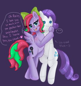 Rating: Safe Score: 0 Tags: 2013 accessory anthro blue_eyes bow_(feature) bow_accessory bow_ribbon cutie_mark dialogue duo e621 english_text equid equine fan_character feathered_wings feathers female freckles friendship_is_magic fur genericartistperson hair hair_accessory hair_bow hair_ribbon hasbro horn kimi_sparkle mammal multicolored_hair my_little_pony mythological_creature mythological_equine mythology pegasus purple_body purple_fur purple_hair rarity_(mlp) ribbons suggestive text two_tone_hair unicorn wings User: bunchy7s