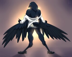 Rating: Safe Score: 0 Tags: 2014 anthro avian barefoot beak biceps biped bird black_body black_feathers black_skin blue_eyes boxers_(clothing) bulge butt claws clothed clothing corvid corvus_(genus) e621 feathered_wings feathers feet hindpaw lapres looking_at_viewer looking_back looking_back_at_viewer male muscular muscular_anthro muscular_male open_clothing open_mouth open_shirt open_topwear oscine passerine paws pose raven rear_view shirt solo standing tail tail_feathers talons toe_claws toes tongue topwear underwear undressing winged_arms wings User: bunchy7s