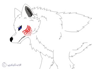 Rating: Questionable Score: 0 Tags: 2010 4:3 black_and_white blood blue_eyes bodily_fluids canid canine canis darkwolfoffire58 digital_media_(artwork) e621 feral hi_res male mammal microsoft_paint_(artwork) monochrome scar simple_background solo spot_color white_background wolf wounded User: bunchy7s