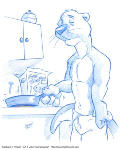 Rating: Safe Score: 0 Tags: 2011 4:5 4_fingers anthro blue_and_white cabinet claws clothed clothing cooking cookware cooner e621 english_text eyes_closed fairbank fingers frying_pan fur holding_object inside kitchen_utensils male mammal monochrome motion_lines mustelid otter simple_background solo tail text tools toony topless url whiskers white_background User: bunchy7s