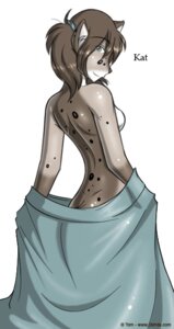 Rating: Questionable Score: 0 Tags: 2008 accessory anthro biped blue_eyes breasts brown_body brown_fur brown_hair casual_exposure clothed clothing colored conditional_dnp e621 featureless_breasts female fur hair hair_accessory hairband hybrid kathrin_vaughan keidran looking_at_viewer looking_back nude partially_clothed pose rear_view short_hair side_boob solo spots standing tom_fischbach towel towel_only twokinds undressing User: bunchy7s