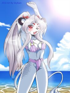 Rating: Questionable Score: 0 Tags: anthro bikini blush chest_tuft clothed clothing domestic_cat e621 felid feline felis female fur hair hi_res mammal o-ring o-ring_bikini o-ring_bikini_top o-ring_swimwear outside purple_hair sand sea skimpy sky skykain solo spots sun swimwear tail tight_clothing tuft two-piece_swimsuit water User: bunchy7s