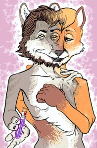 Rating: Safe Score: 0 Tags: 2_faces anthro body_horror canid canine canis creepy duo e621 fox fused_eyes fused_fingers heart_symbol male male/male mammal merging multi_face potion red_fox scary simple_background swatcher transformation true_fox two_faced what what_has_science_done where_is_your_god_now wolf User: bunchy7s