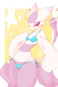 Rating: Questionable Score: 0 Tags: anthro biped blush breasts clothing e621 female generation_5_pokemon kosyo mienshao navel nintendo pokemon pokemon_(species) pokemorph red_eyes solo standing star swimwear User: bunchy7s