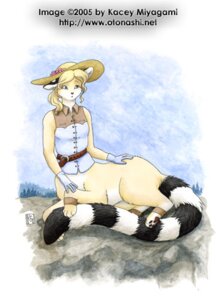 Rating: Safe Score: 0 Tags: 2005 bassariscus belt black_body black_fur blonde_hair blue_eyes blue_sky breasts brown_belt brown_pawpads clothed clothing e621 female flower fur gloves hair handwear hat headgear headwear kacey low_res mammal markings outside pawpads plant procyonid ring-tailed_cat ring_(marking) ringed_tail sky sleeveless_shirt small_breasts solo striped_markings striped_tail stripes sun_hat tail tail_markings tan_body tan_fur taur text traditional_media_(artwork) url white_body white_fur User: bunchy7s