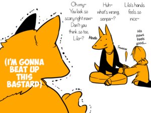 Rating: Safe Score: 0 Tags: 4:3 angry anthro black_clothing black_footwear black_legwear black_socks canid canine canis clothing comic crossed_legs dialogue e621 english_text female footwear fur group hair hard_translated human kemono knee_highs knee_socks legwear lila_(kashiwagi_aki) male mammal oblivious possessive rolf shaking shivering short_hair sitting smile socks text third-party_edit translated translation_edit uhoh wolf yakantuzura zinovy User: bunchy7s