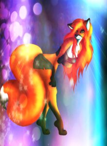 Rating: Questionable Score: 0 Tags: 2014 anthro canid canine clothed clothing e621 female fox hair mammal molly_rosaline mollyrosaline pose side_view skimpy smile solo yellow_eyes User: bunchy7s