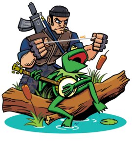 Rating: Questionable Score: 0 Tags: anthro banjo_(instrument) duo e621 human humor hunter imminent_death kermit_the_frog konami male mammal metal_gear muppets musical_instrument playing_banjo playing_music plucked_string_instrument reptile scalie singing solid_snake string_instrument unknown_artist User: bunchy7s