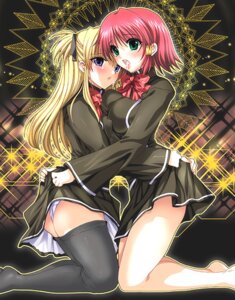 Rating: Explicit Score: 0 Tags: 2girls ass ass_grab barefoot black_legwear black_thighhighs blonde_hair blue_eyes blush breast_press breasts clothes cum cum_in_mouth cum_on_tongue cum_string cum_trail fantasy_wind female green_eyes kneeling long_hair miniskirt multiple_females multiple_girls panties pink_hair purple_eyes quiz_magic_academy red_hair rule34 ruquia school_uniform seifuku serafuku shalon shinano_yura short_hair skirt skirt_lift symmetrical_docking tears thighhighs underwear white_panties yuri User: bunchy7s
