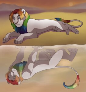 Rating: Explicit Score: 0 Tags: altered_reflection animal_genitalia anthro balls digital_media_(artwork) digitigrade dual_persona duality e621 felid feral fully_sheathed genitals jailbird lion male mammal nude pantherine quadruped reflection shaded sheath solo tail tail_tuft tuft User: bunchy7s