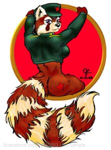 Rating: Questionable Score: 0 Tags: ailurid anthro biped bottomless chinese clothed clothing e621 female fur lisa_jennings low_res mammal micole military rear_view red_body red_fur red_panda sitting solo star tail User: bunchy7s Rating: Questionable Score: 0 Tags: ailurid anthro biped bottomless chinese clothed clothing e621 female fur lisa_jennings low_res mammal micole military rear_view red_body red_fur red_panda sitting solo star tail User: bunchy7s