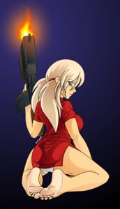 Rating: Explicit Score: 0 Tags: 1girls big_breasts blonde_hair breasts feet feet_together female female_only from_behind green_eyes gun kneeling little_red_riding_hood mostlyfunstuff no_pants panties pigtails rule34 smiling solo weapon User: bunchy7s