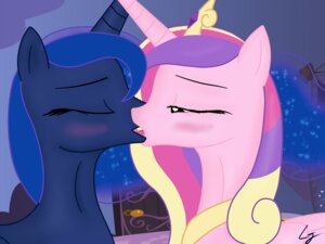 Rating: Questionable Score: 0 Tags: 2012 4:3 blue_body blue_feathers blue_hair crown digital_media_(artwork) duo e621 equid equine eyes_closed feathered_wings feathers female female/female feral french_kissing friendship_is_magic hair hasbro headgear horn kissing love lowgravity mammal moon multicolored_hair my_little_pony mythological_creature mythological_equine mythology pink_body pink_feathers princess_cadance_(mlp) princess_luna_(mlp) winged_unicorn wings User: bunchy7s