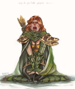 Rating: Safe Score: 0 Tags: 2012 armor arrow_(weapon) bodily_fluids breasts cleavage clothed clothing crying dialogue dota e621 english_text female hair hi_res lyralei_the_windranger open_mouth quiver_(object) ranged_weapon red_hair ruri-adati solo tears text valve valve_corporation weapon User: bunchy7s
