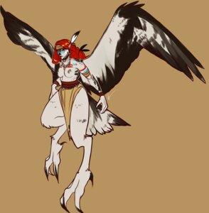 Rating: Questionable Score: 0 Tags: accipitriform anthro avian beak bird bottomwear breasts clothed clothing digitigrade e621 european_mythology feathered_wings feathers feet female greek_mythology hair harpy hi_res hurit_chilam kerchief loincloth markings mythological_avian mythological_creature mythology native_american nipples non-mammal_breasts non-mammal_nipples osprey reibees sash solo talons toes topless wings User: bunchy7s