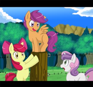 Rating: Safe Score: 0 Tags: accessory apple_bloom_(mlp) barbed_wire bow_(feature) bow_accessory bow_ribbon cutie_mark_crusaders_(mlp) e621 earth_pony equid equine feathered_wings feathers female feral friendship_is_magic group hair_accessory hair_bow hair_ribbon hasbro himanuts horn horse mammal my_little_pony mythological_creature mythological_equine mythology orange_body orange_feathers pegasus plant pony post quadruped ribbons scootaloo_(mlp) sweetie_belle_(mlp) tail tree unicorn wings wood young young_feral User: bunchy7s