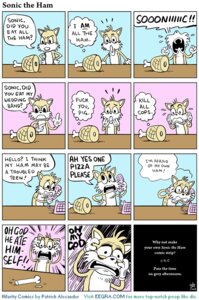 Rating: Safe Score: 0 Tags: 2009 angry anthro black_background blue_background canid canine comic dialogue digital_media_(artwork) duo e621 electronics english_text eulipotyphlan food food_creature fox greeting ham hand_on_head hedgehog hilarity_comics landline_phone male mammal meat miles_prower open_mouth panicking patrick_alexander phone pink_background pork sega simple_background solo_focus sonic_the_hedgehog sonic_the_hedgehog_(series) standing surprised surrealism text thought_bubble url what white_background User: bunchy7s