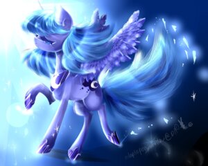 Rating: Safe Score: 0 Tags: 2013 5:4 abstract_background aquagalaxy blue_body blue_feathers blue_hair bodily_fluids crying cutie_mark e621 equid equine feathered_wings feathers female feral friendship_is_magic hair hasbro hi_res horn mammal my_little_pony mythological_creature mythological_equine mythology princess_luna_(mlp) quadruped simple_background solo standing tail tears winged_unicorn wings User: bunchy7s