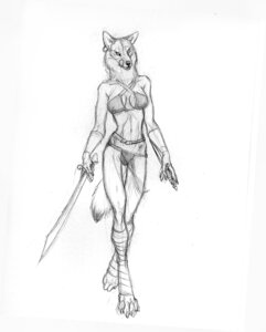 Rating: Safe Score: 0 Tags: anthro asheru_(setting) belt black_nose canid canine canis claws clothed clothing dagger digitigrade dual_wielding e621 ear_piercing female greyscale holding_melee_weapon holding_object holding_sword holding_weapon licking licking_lips licking_own_lips mammal melee_weapon monochrome piercing roshani scimitar scott_ruggels self_lick simple_background sketch skimpy solo sword tail tongue tongue_out translucent translucent_clothing weapon white_background wolf wraps User: bunchy7s