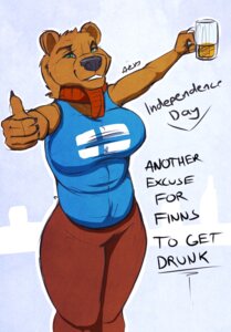 Rating: Safe Score: 0 Tags: akkusky alcohol anthro bear beer beverage big_breasts breasts clothed clothing e621 english_text female finnish_flag food gesture glass green_eyes hand_gesture hi_res humor mammal scarf smile solo text thumbs_up User: bunchy7s Rating: Safe Score: 0 Tags: akkusky alcohol anthro bear beer beverage big_breasts breasts clothed clothing e621 english_text female finnish_flag food gesture glass green_eyes hand_gesture hi_res humor mammal scarf smile solo text thumbs_up User: bunchy7s