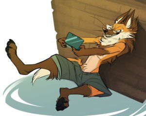 Rating: Safe Score: 0 Tags: 5:4 anthro barefoot brown_nose canid canine clothed clothing coconutmilkyway e621 eyewear feet glasses male mammal maned_wolf sam_(sawolf151) solo topless User: bunchy7s
