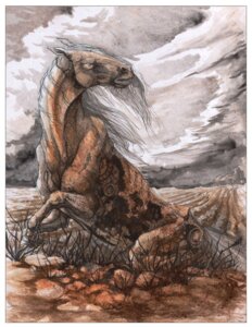 Rating: Safe Score: 0 Tags: ambiguous_gender border cloud colored_pencil_(artwork) cybernetics cyborg dirt e621 equid equine feral field grass hibbary horse machine mammal outside plant sky solo traditional_media_(artwork) white_border User: bunchy7s