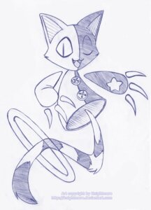 Rating: Safe Score: 0 Tags: bandai_namco blue_and_white domestic_cat e621 felid feline felis female klonoa_(series) knightmare mammal monochrome smile solo tat_(klonoa) User: bunchy7s