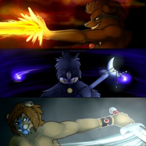 Rating: Safe Score: 0 Tags: 1:1 anthro avian bird blue_eyes clothing e621 eyes_closed felid fire hi_res male mammal melee_weapon multiple_images ninetail-fox piercing red_eyes simple_background solo sword weapon User: bunchy7s