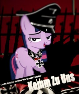 Rating: Safe Score: 0 Tags: 2013 cross cutie_mark e621 equid equine female feral friendship_is_magic fur german_text hair hasbro horn iron_cross looking_at_viewer mammal multicolored_hair my_little_pony mythological_creature mythological_equine mythology nazi open_mouth passiveusererwinwoz propaganda purple_body purple_fur purple_hair quadruped schutzstaffel solo tail text totenkopf translated twilight_sparkle_(mlp) two_tone_hair unicorn world_war_2 User: bunchy7s